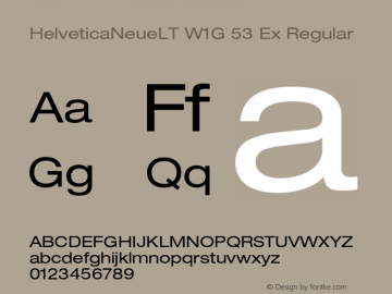 Helvetica Neue LT W05 53 Ext Version 2.00图片样张