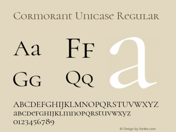 Cormorant Unicase Regular Version 3.600图片样张