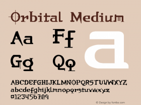 Orbital Medium Version 001.000 Font Sample