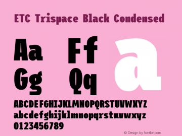 ETC Trispace Black Condensed Version 1.400图片样张