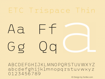 ETC Trispace Thin Version 1.400图片样张