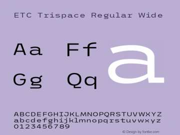 ETC Trispace Regular Wide Version 1.400图片样张