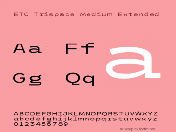 ETC Trispace Medium Extended Version 1.400图片样张