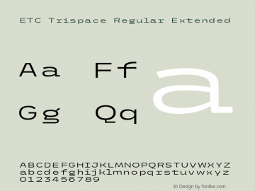 ETC Trispace Regular Extended Version 1.400图片样张