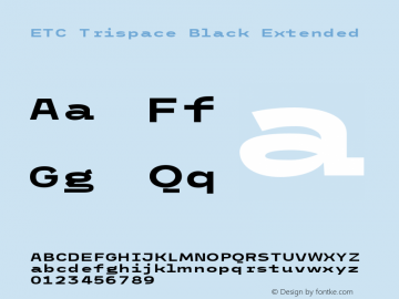 ETC Trispace Black Extended Version 1.400;hotconv 1.0.109;makeotfexe 2.5.65596图片样张