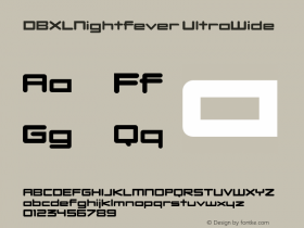 DBXLNightfever UltraWide Version 3.000;hotconv 1.0.109;makeotfexe 2.5.65596图片样张