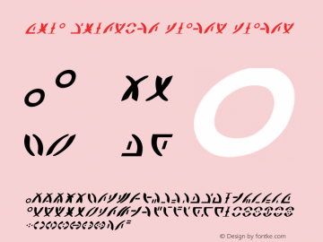 Zeta Reticuli Italic Version 1.0; 2019 Font Sample