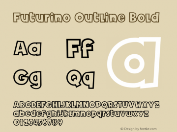 Futurino Outline Bold Version 1.000 Font Sample