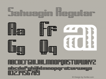 Sahuagin Regular Version 1.0 Font Sample