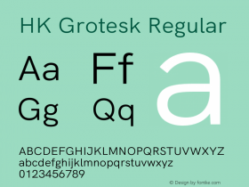 HK Grotesk Regular Version 2.400;hotconv 1.0.109;makeotfexe 2.5.65596图片样张