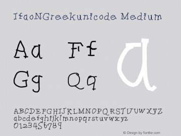 IfaoNGreekunicode Medium Version 001.000图片样张