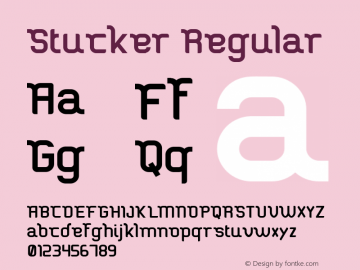 Stucker Version 1.000 Font Sample