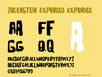 Zakenstein Expanded 001.000 Font Sample