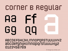 CornerB-Regular Version 1.000 | wf-rip DC20140820 Font Sample