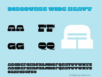 DiscourseWide-Heavy Version 1.000 | w-rip DC20150830 Font Sample