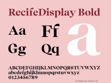 RecifeDisplay Bold Version 1.000图片样张