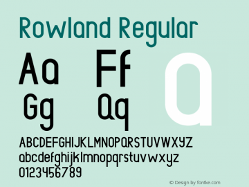 Rowland Version 1.002;Fontself Maker 3.1.2 Font Sample