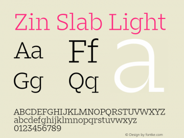 ZinSlab-Light Version 1.000 | wf-rip DC20171125 Font Sample