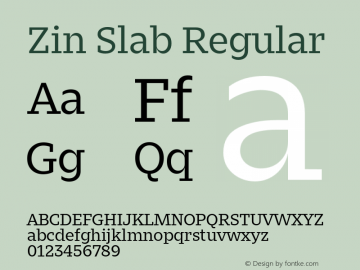 ZinSlab-Regular Version 1.000 | wf-rip DC20171125 Font Sample