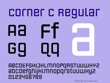 CornerC-Regular Version 1.000 | wf-rip DC20140820 Font Sample