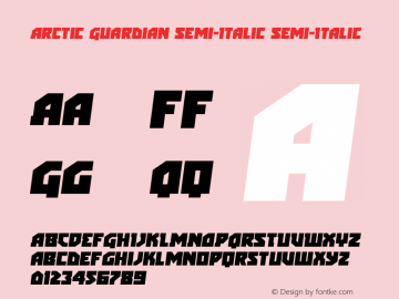 Arctic Guardian Semi-Italic Version 1.0; 2019图片样张