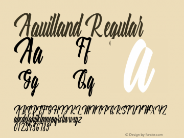 Aquilland Version 1.000 Font Sample