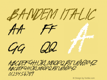 BANDEM Version 003.000 Font Sample