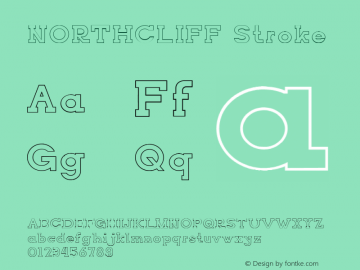 NORTHCLIFF Stroke Version 1.002;Fontself Maker 3.1.2 Font Sample