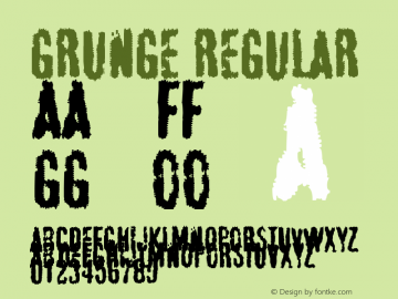 Grunge Version 1.00 June 3, 2019, initial release Font Sample