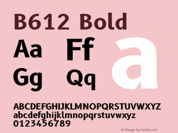 B612 Bold Version 1.008 Font Sample
