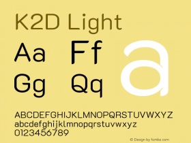 K2D Light Version 1.000; ttfautohint (v1.6) Font Sample