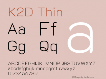 K2D Thin Version 1.000; ttfautohint (v1.6)图片样张