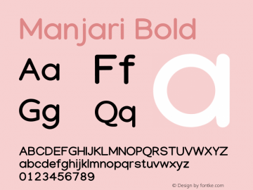 Manjari Bold Version 1.710 Font Sample