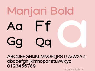 Manjari Bold Version 1.710图片样张