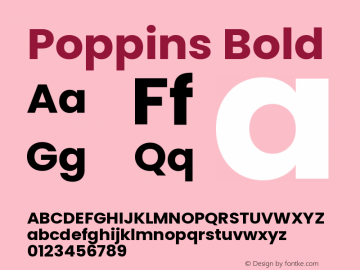 Poppins Bold 4.003b8图片样张