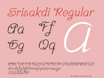 Srisakdi Regular Version 1.000; ttfautohint (v1.6)图片样张