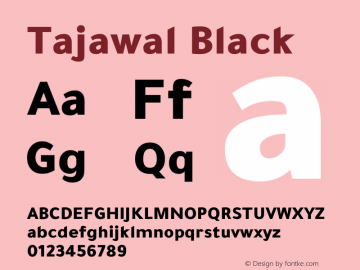 Tajawal Black Version 1.700图片样张