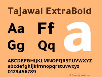 Tajawal ExtraBold Version 1.700 Font Sample