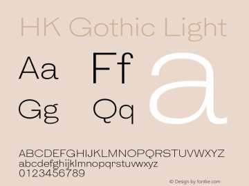 HKGothicLight Version 1.200;hotconv 1.0.109;makeotfexe 2.5.65596;YWFTv17 Font Sample