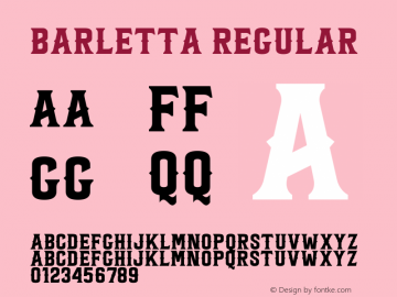 Barletta Version 1.002;Fontself Maker 3.1.1图片样张