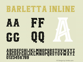 Barletta Inline Version 1.002;Fontself Maker 3.1.1 Font Sample