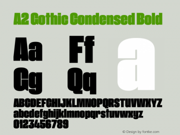A2GothicCondensed-Bold Version 3.001 | wf-rip DC20190605 Font Sample