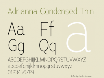 Adrianna Condensed Thin Version 1.000图片样张