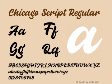 Chicago Script Version 1.003;Fontself Maker 2.3.5 Font Sample