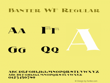 Banter WF Version 1.000 Font Sample