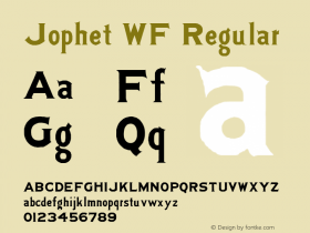 Jophet WF Version 1.000 Font Sample