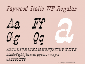 Faywood Italic WF Version 2.000图片样张