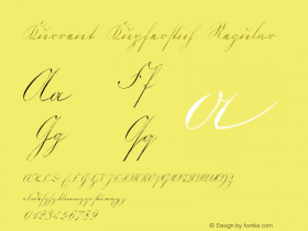 Kurrent Kupferstich 001.001 Font Sample