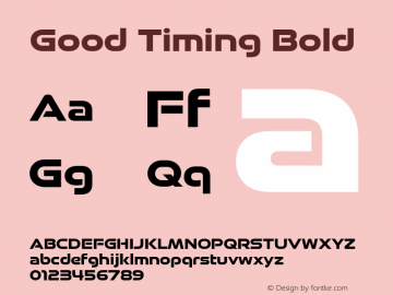 GoodTimingRg-Bold Version 1.000 Font Sample