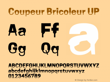 Coupeur Bricoleur UP Version 1.000;hotconv 1.0.109;makeotfexe 2.5.65596图片样张